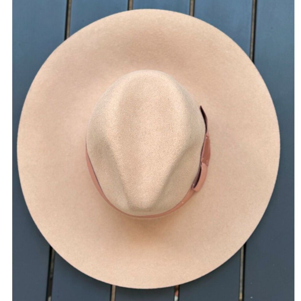 Brixton Supply Company Piper Blush Wool Floppy Felt Panama Hat SZ S (7 = 56 CM) - Picture 4 of 12